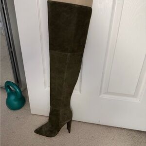 Aldo Over-the-Knee Boots in Dark Olive